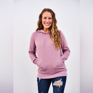 Latched Mama Heavy Hoodie - XL Mauve Pink fleece